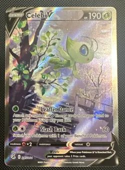 Pokemon TCG Celebi v 245/264 Fusion Strike Alternate Art Rare Holo Near Mint - Image 1