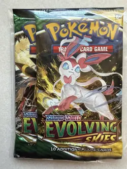 Pokemon TCG Sword & Shield Evolving Skies Booster 2 Pack - Image 1