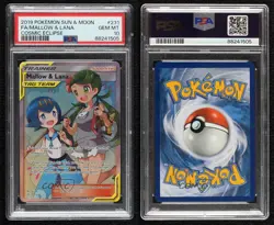 Mallow & Lana Ultra Rare Pokemon Sun & Moon Cosmic Eclipse PSA 10 GEM MT - Image 3