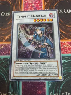 Yugioh Tempest Magician SOVR-ENSE1 Super Rare Limited Moderately Played - Image 1