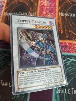 Yugioh Tempest Magician SOVR-ENSE1 Super Rare Limited Moderately Played - Image 2