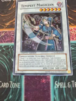 Yugioh Tempest Magician SOVR-ENSE1 Super Rare Limited Moderately Played - Image 5