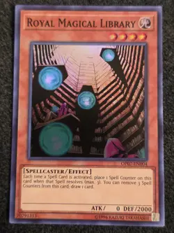 Royal Magical Library OP07-EN004 Yugioh TCG Super Rare Unlimited Edition - NM - Image 1