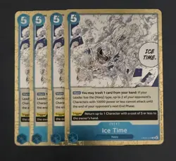 One Piece - Ice Time EB04-028 Foil Playset (x4) - The Azure Sea's Seven NM - Image 1