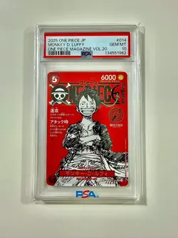 Monkey D Luffy ST21-014 PSA 10 One Piece Magazine Vol. 20 PROMO - Image 1