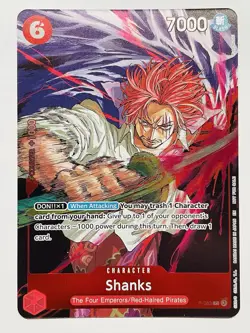 CARD ONE PIECE TCG - Shanks Promo card Alternate Art Foil NEAR MINT English - Image 1
