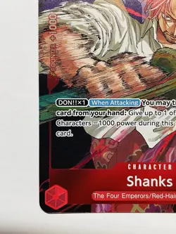 CARD ONE PIECE TCG - Shanks Promo card Alternate Art Foil NEAR MINT English - Image 5