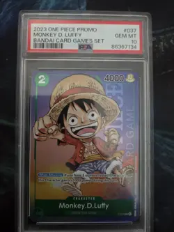 PSA 10 GEM - ONE PIECE - Promo Monkey D. Luffy P-037 - Image 1