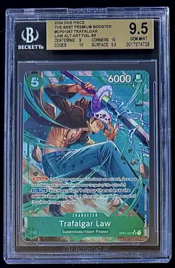 BGS 9.5 One Piece OP01-047 SR* Trafalgar Law Alt Art - English - PRB01 - Graded - Image 1