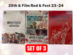 One Piece Card Premium Card Collection 25th & Film Red & Fest 23-24 Set Of 3 - Image 1