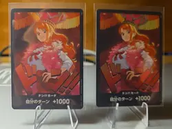 x2 Nami DON !! Cards EB03 Foil - Japanese One Piece Heroines Edition NM - Image 1