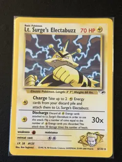 Lot of 5 Gym Heroes Holo Pokemon Cards Vintage WOTC MP - Image 2