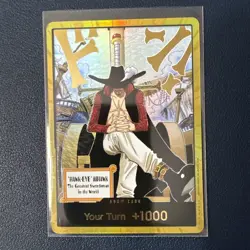 OP14 Gold DON!! Card Hawk Eye Mihawk The Azure Seas Seven One Piece CCG ENGLISH - Image 1