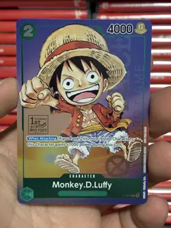 Monkey.D.Luffy (1st Anniversary Tournament) P-037 One Piece Promotion Cards Foil - Image 1
