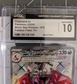 Charizard EX Black Star Promo Holo Card CGC 10 Gem Mint Paldean Fates - Image 3