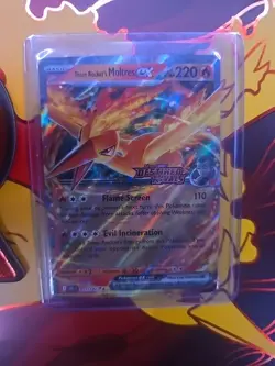 Pokemon Team Rocket's Moltres UPC Box, Mat, Deck Box, 2 Promo Cards Included - Image 5