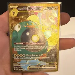 Pokemon TCG Ionos Bellibolt EX Gold Hyper Rare Card 188/159 Journey Together - Image 3