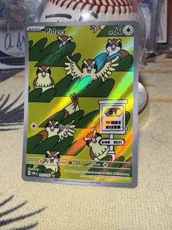 Pokemon TCG Obsidian Flames Pidgey Card 207/197 Full Art Illustration Rare Holo - Image 3