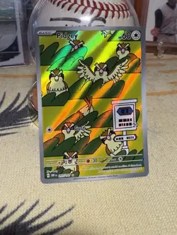 Pokemon TCG Obsidian Flames Pidgey Card 207/197 Full Art Illustration Rare Holo - Image 4