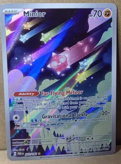 Pokemon TCG Paradox Rift: Minior Card 201/182 Holo Illustration Rare - Image 1