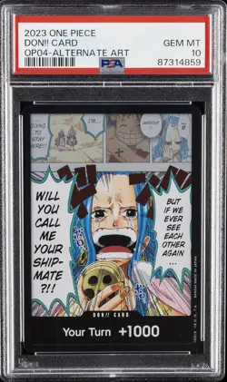 2023 ONE PIECE OP04-KINGDOMS OF INTRIGUE ALTERNATE ART DON!! CARD PSA 10 - Image 1