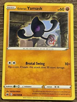 082/198 GALARIAN YAMASK | COMMON | CHILLING REIGN POKEMON CARD (L) - Image 1
