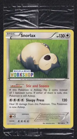 Pokemon Snorlax Build-A-Bear Promo Card Sealed - Image 1