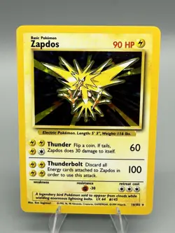 ZAPDOS 16/102 BASE SET 1999 POKEMON HOLO CARD LP CARD - Image 1