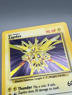 ZAPDOS 16/102 BASE SET 1999 POKEMON HOLO CARD LP CARD - Image 5