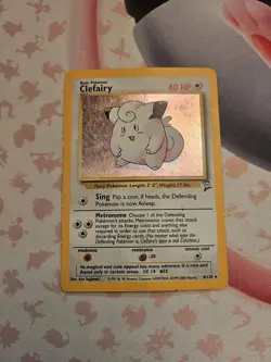 Clefairy 5/102 Base Set 2 Unlimited Holo WOTC Wizards Pokemon Trading Card Game - Image 1