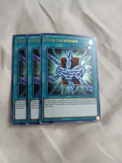 Set Of 3 Deck Lockdown DUOV-EN090 Duel Overload 1st Edition Cards - Image 1