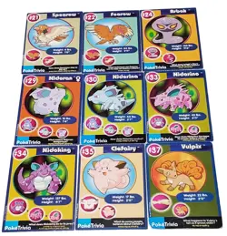 Vintage 1999 Burger King Pokemon Cards Lot Of 91 Promo Trivia Poketrivia - Image 3