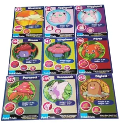 Vintage 1999 Burger King Pokemon Cards Lot Of 91 Promo Trivia Poketrivia - Image 4