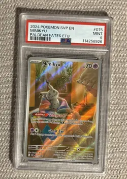 PSA 9 - Mimikyu 075 Pokemon TCG Sv: Scarlet & Violet Promo Cards Holo - Image 1