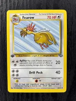 Pokemon Cards: Jungle 1st Edition Uncommon: Fearow 36/64 NM - Image 1