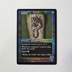 NM Rainbow Foil Skullclamp MTG Brain Dead Staples Secret Lair SLD Magic 1663 - Image 1