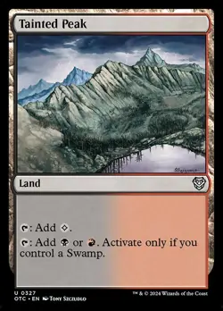 1x Tainted Peak NM Eng MTG - Commander Outlaws of Thunder Junction - Image 1