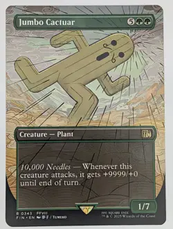 (Regular) Jumbo Cactuar (Borderless) (0343) FINAL FANTASY Mtg NM - Image 1