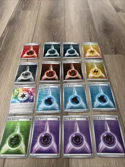 BLACK BOLT/WHITE FLARE POKEMON Energy REVERSE HOLO LOT - NM - Fire, Water, Dark - Image 1