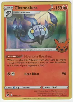 Chandelure Holo #26 Pokemon Trick or Trade 2023 Halloween Set Rare Holo Card - Image 1