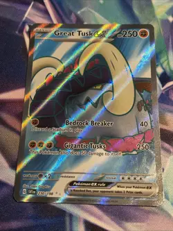 Pokemon TCG Great Tusk ex 230/198 Full Art Ultra Rare Scarlet & Violet Base NM/M - Image 1