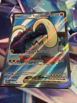 Pokemon TCG Great Tusk ex 230/198 Full Art Ultra Rare Scarlet & Violet Base NM/M - Image 2