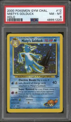 Pokemon Gym Challenge Misty's Golduck 12/132 PSA 8 - Image 1