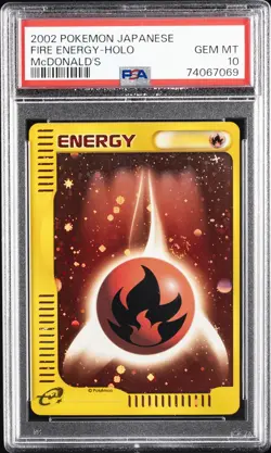 2002 POKEMON JPN MCDONALD'S FIRE ENERGY-HOLO PSA 10 - Image 1