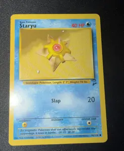 Pokemon TCG Staryu Base Set 2 95/130 Regular Unlimited Common - Image 1