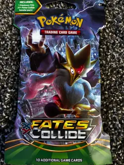 XY Fates Collide Sleeved Booster Pack New Factory Sealed Pokemon Mega Alakazam - Image 1