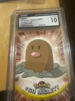 1999 Topps Pokemon Diglett Series 1-50 Fourth Print CGC 10 - Image 1