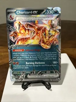 Jumbo Lenticular Charizard ex 054/091 / SVP196 Exclusive Promo Pokemon - NM - Image 1