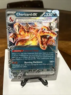 Jumbo Lenticular Charizard ex 054/091 / SVP196 Exclusive Promo Pokemon - NM - Image 2