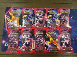 Pokemon TCG Destined Rivals Sleeved Booster Pack Lot of 10 New/Sealed - Image 1